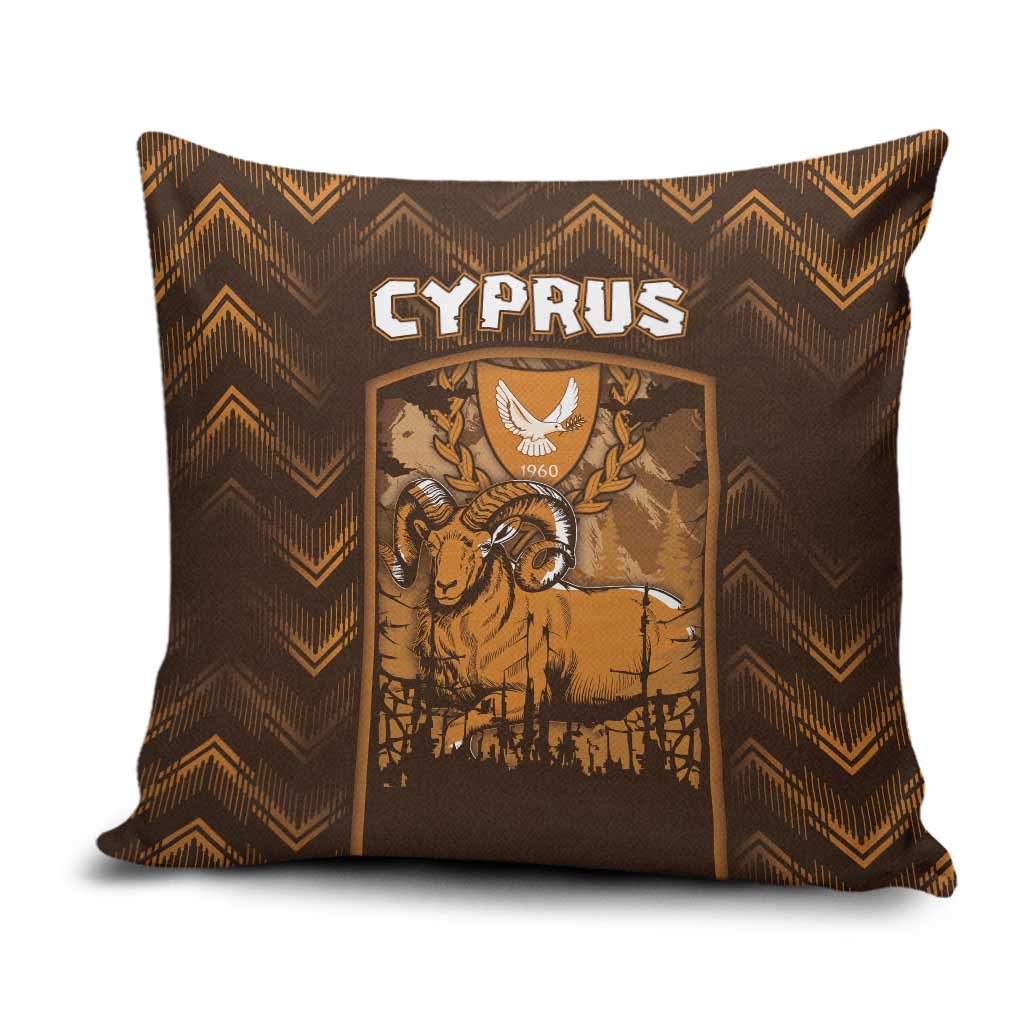 Cyprus Pillow Cover The Cypriot Mouflon With Coat Of Arms - Wonder Print Shop