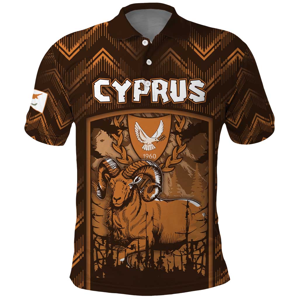 Personalized Cyprus Polo Shirt The Cypriot Mouflon With Coat Of Arms - Wonder Print Shop