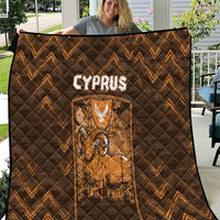 Cyprus Quilt The Cypriot Mouflon With Coat Of Arms - Wonder Print Shop