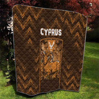 Cyprus Quilt The Cypriot Mouflon With Coat Of Arms - Wonder Print Shop
