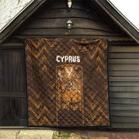 Cyprus Quilt The Cypriot Mouflon With Coat Of Arms - Wonder Print Shop