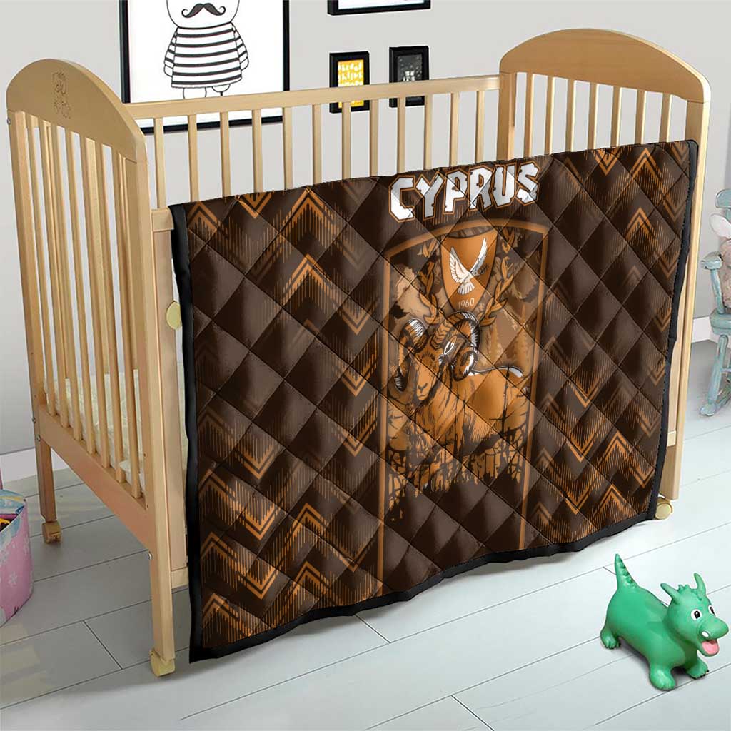 Cyprus Quilt The Cypriot Mouflon With Coat Of Arms - Wonder Print Shop