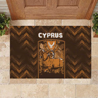 Cyprus Rubber Doormat The Cypriot Mouflon With Coat Of Arms - Wonder Print Shop