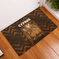 Cyprus Rubber Doormat The Cypriot Mouflon With Coat Of Arms - Wonder Print Shop