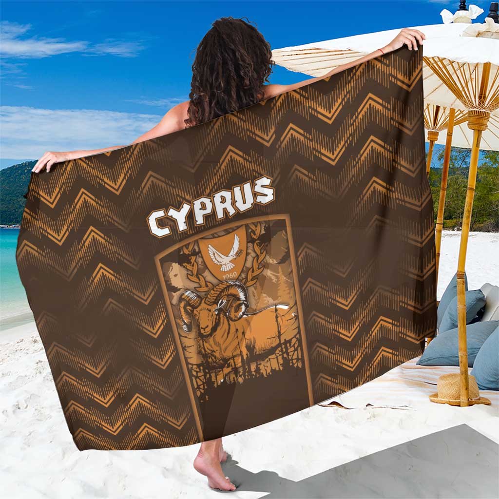 Cyprus Sarong The Cypriot Mouflon With Coat Of Arms - Wonder Print Shop