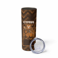 Personalized Cyprus Skinny Tumbler The Cypriot Mouflon With Coat Of Arms - Wonder Print Shop