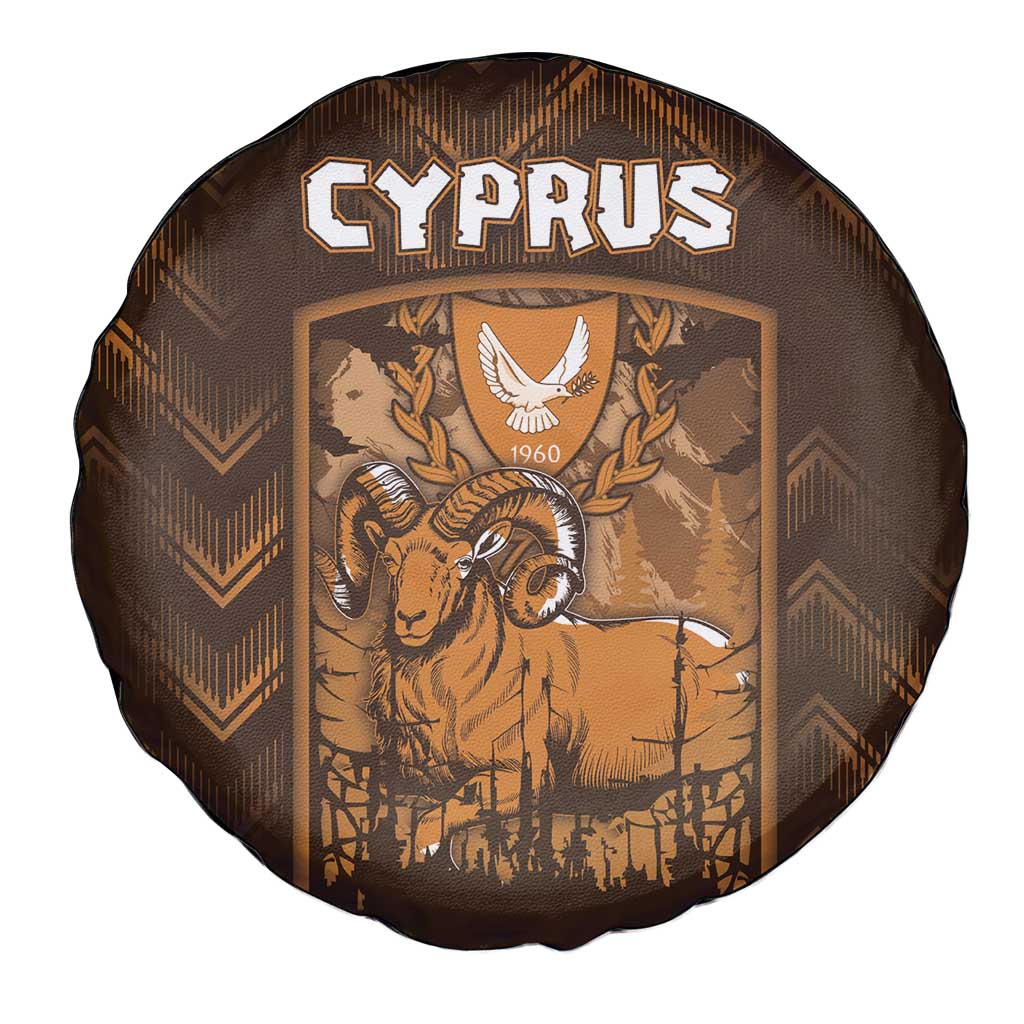 Cyprus Spare Tire Cover The Cypriot Mouflon With Coat Of Arms - Wonder Print Shop