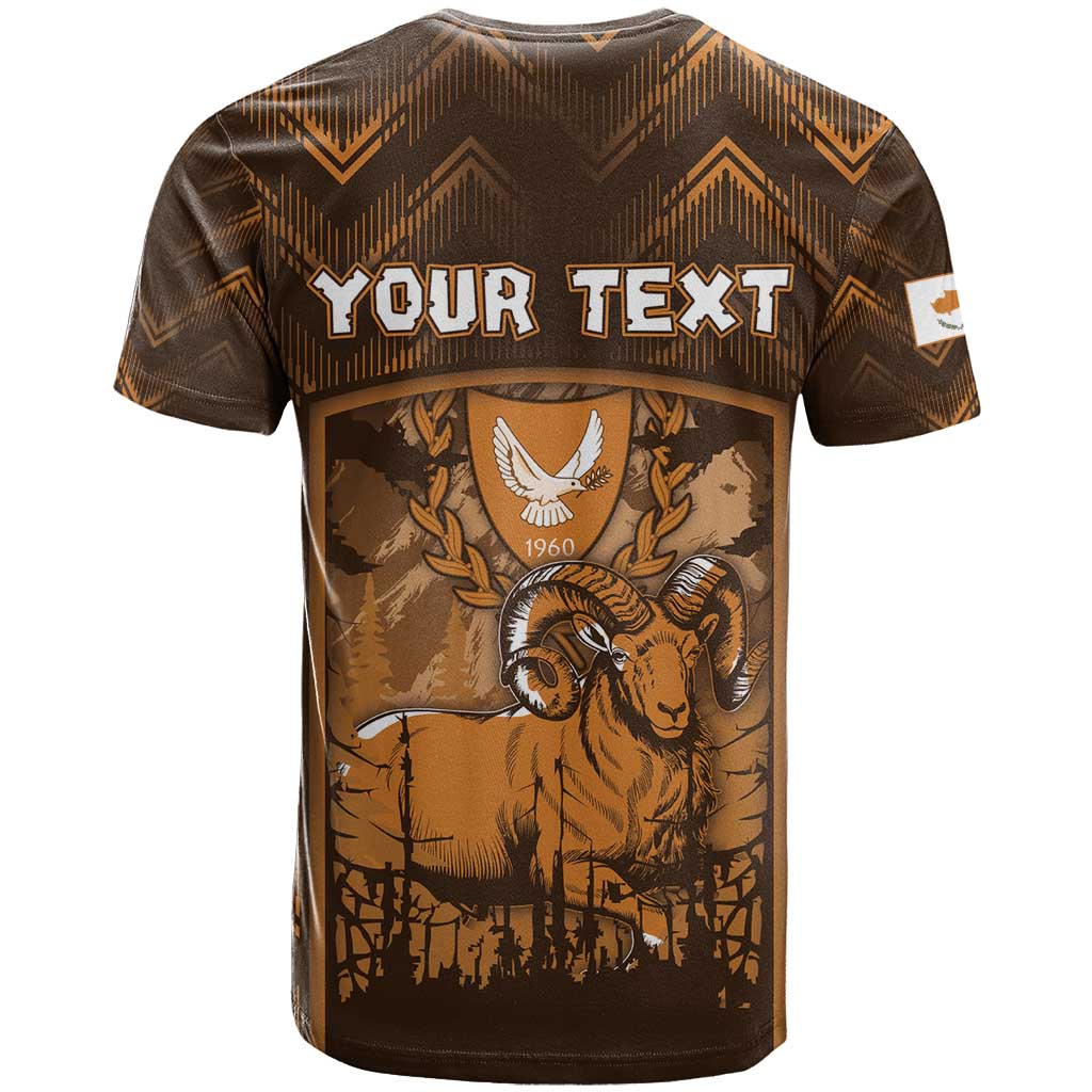 Personalized Cyprus T Shirt The Cypriot Mouflon With Coat Of Arms - Wonder Print Shop