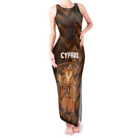Personalized Cyprus Tank Maxi Dress The Cypriot Mouflon With Coat Of Arms - Wonder Print Shop