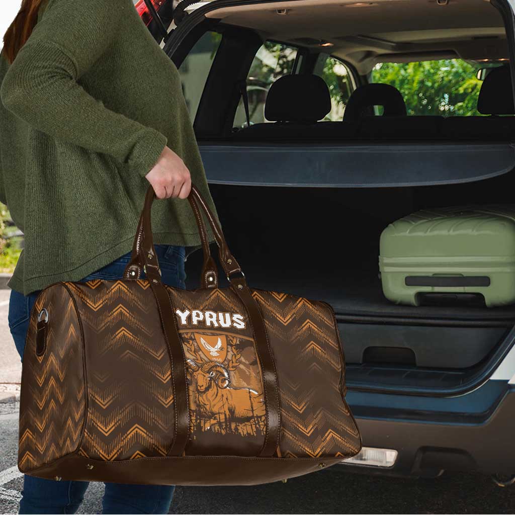 Cyprus Travel Bag The Cypriot Mouflon With Coat Of Arms - Wonder Print Shop