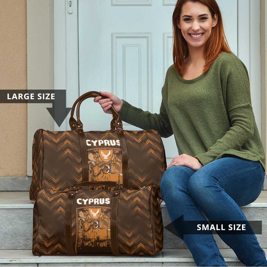 Cyprus Travel Bag The Cypriot Mouflon With Coat Of Arms - Wonder Print Shop