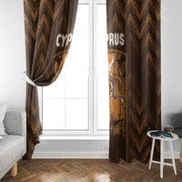 Cyprus Window Curtain The Cypriot Mouflon With Coat Of Arms - Wonder Print Shop