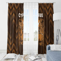 Cyprus Window Curtain The Cypriot Mouflon With Coat Of Arms - Wonder Print Shop
