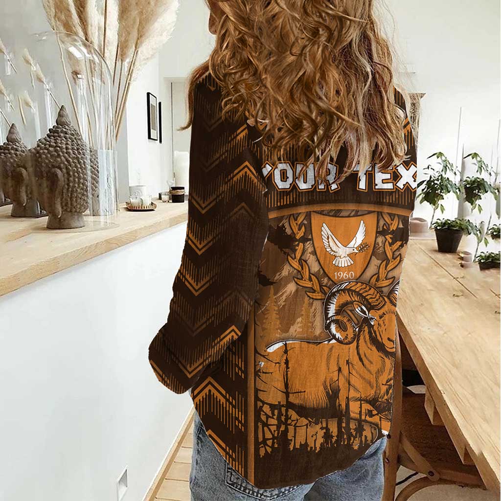 Personalized Cyprus Women Casual Shirt The Cypriot Mouflon With Coat Of Arms - Wonder Print Shop