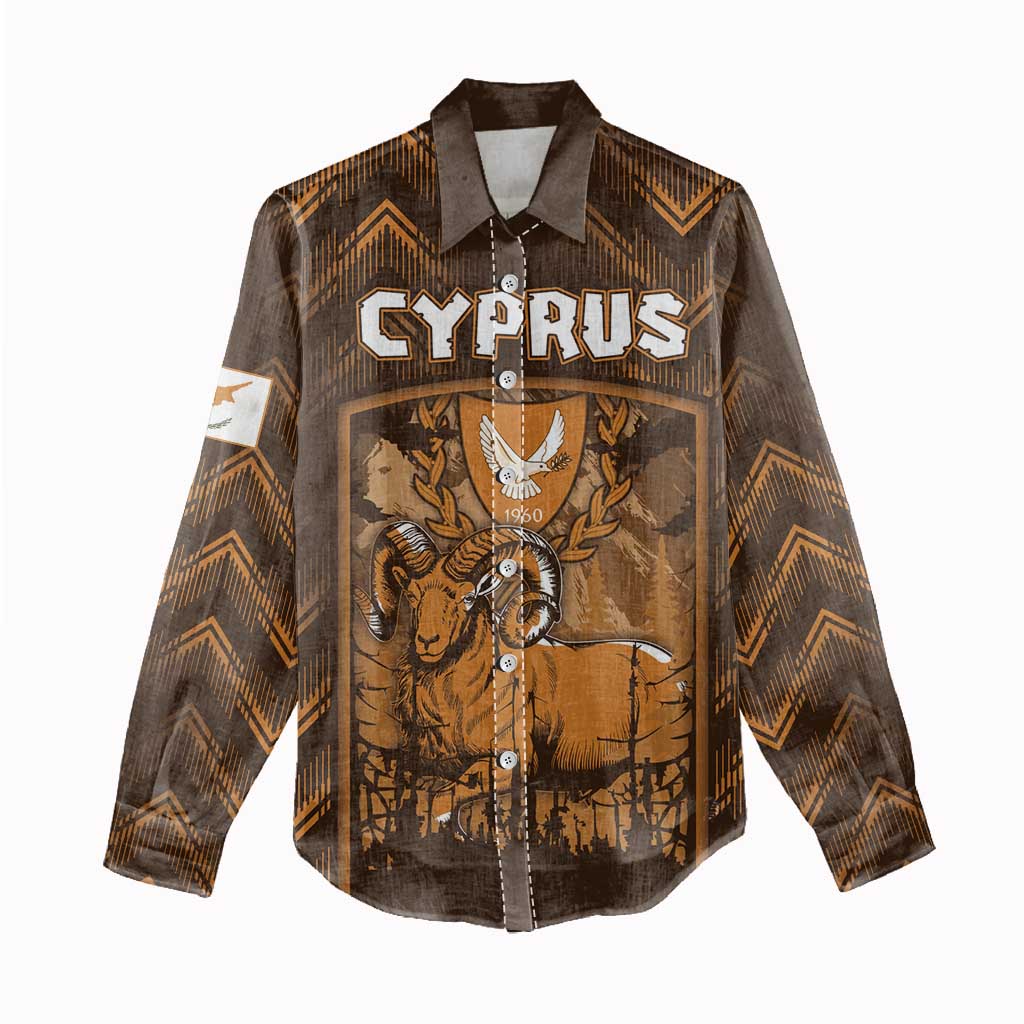 Personalized Cyprus Women Casual Shirt The Cypriot Mouflon With Coat Of Arms - Wonder Print Shop