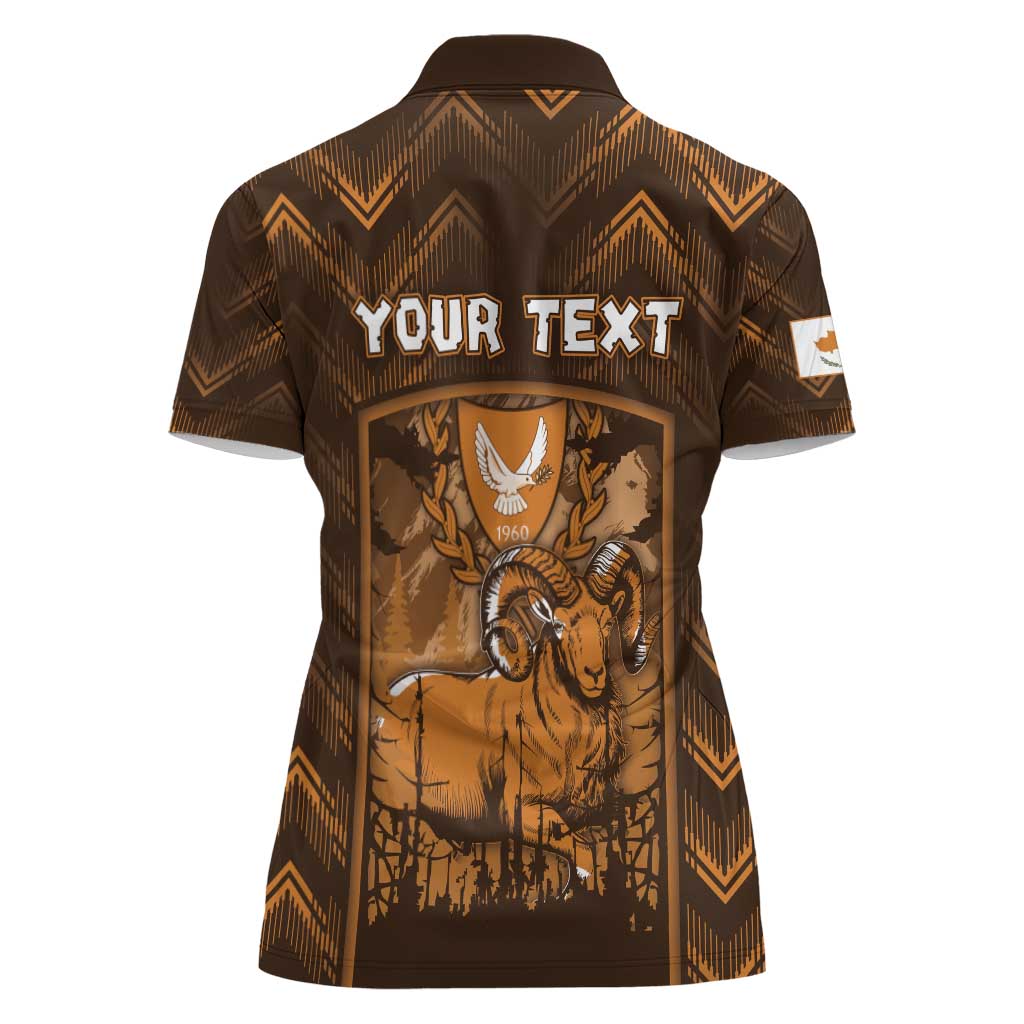 Personalized Cyprus Women Polo Shirt The Cypriot Mouflon With Coat Of Arms - Wonder Print Shop