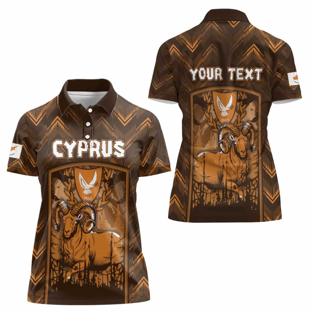 Personalized Cyprus Women Polo Shirt The Cypriot Mouflon With Coat Of Arms - Wonder Print Shop