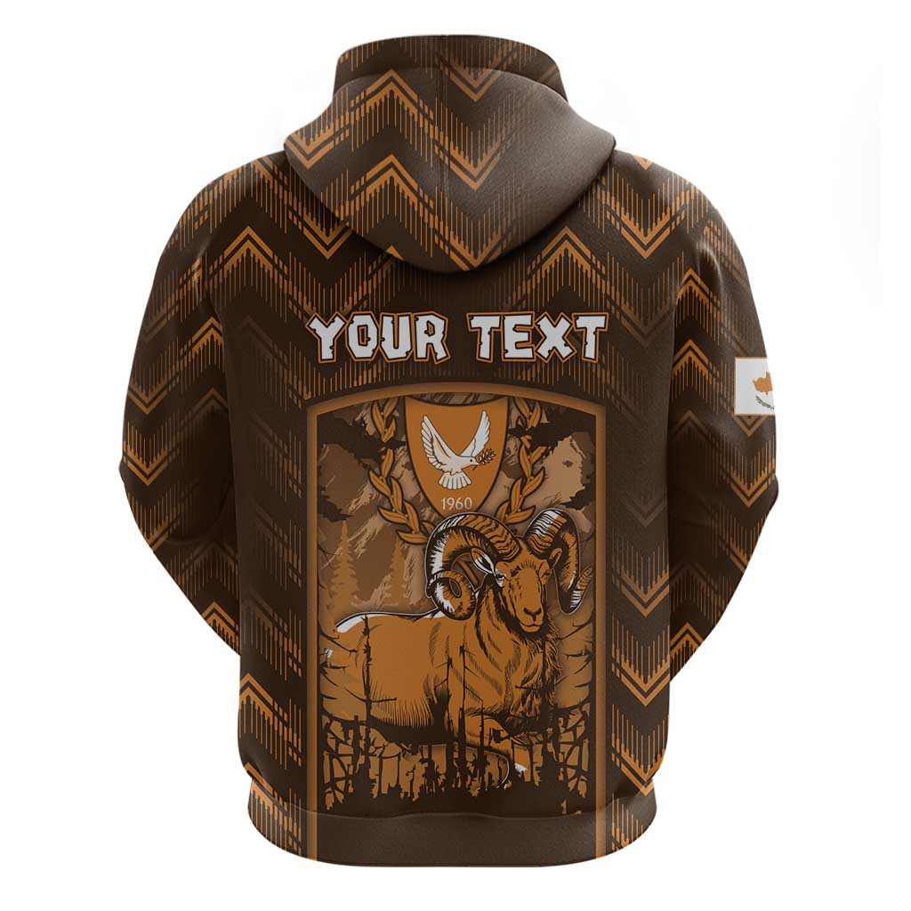 Personalized Cyprus Zip Hoodie The Cypriot Mouflon With Coat Of Arms - Wonder Print Shop