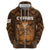 Personalized Cyprus Zip Hoodie The Cypriot Mouflon With Coat Of Arms - Wonder Print Shop