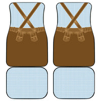 Oktoberfest Lederhosen Costume Car Mats Linocut Woodcut Brown Style