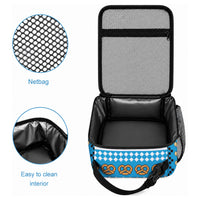 Oktoberfest Checklist Lunch Bag Pixel Beer Pretzel Sausage Bavarian Pattern