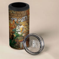 Oktoberfest Wolpertinger 4 in 1 Can Cooler Tumbler Prost Beer Horned Rabbit Pretzel Barrel