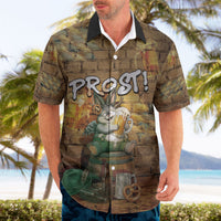 Oktoberfest Wolpertinger Hawaiian Shirt Prost Beer Horned Rabbit Pretzel Barrel
