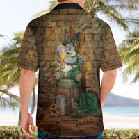 Oktoberfest Wolpertinger Hawaiian Shirt Prost Beer Horned Rabbit Pretzel Barrel