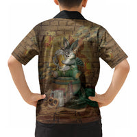 Oktoberfest Wolpertinger Hawaiian Shirt Prost Beer Horned Rabbit Pretzel Barrel