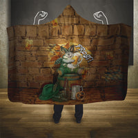 Oktoberfest Wolpertinger Hooded Blanket Prost Beer Horned Rabbit Pretzel Barrel