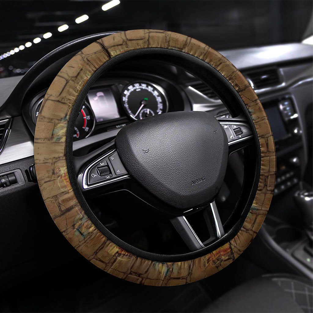 Oktoberfest Wolpertinger Steering Wheel Cover Prost Beer Horned Rabbit Pretzel Barrel