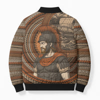 Ancient Greek Mythology Bomber Puffer Jacket Odysseus King Of Ithaca