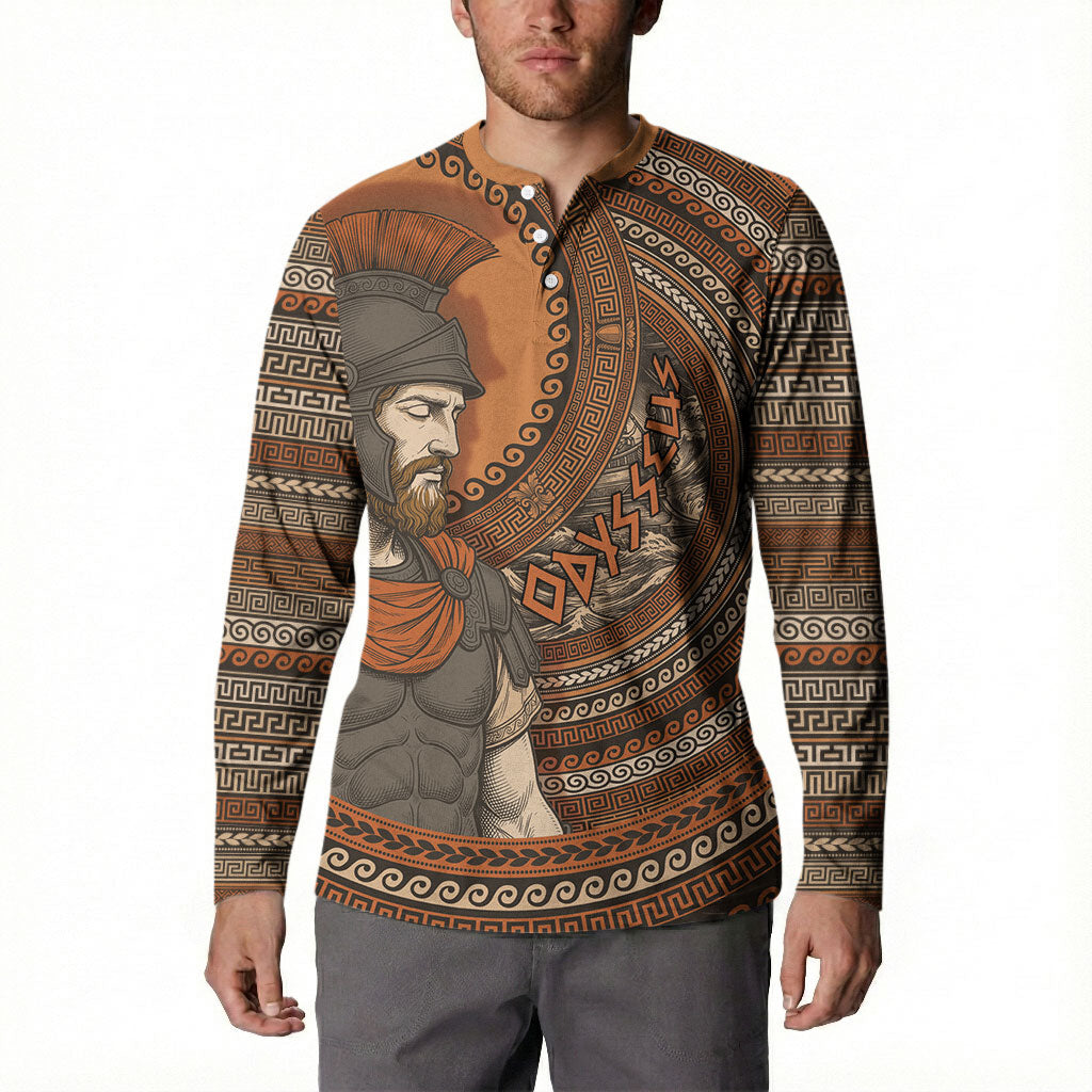 Ancient Greek Mythology Button Sweatshirt Odysseus King Of Ithaca