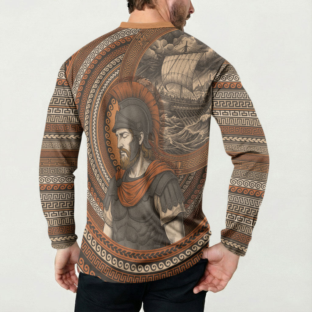 Ancient Greek Mythology Button Sweatshirt Odysseus King Of Ithaca
