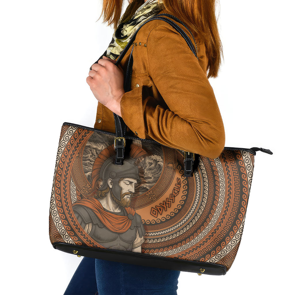 Ancient Greek Mythology Leather Tote Bag Odysseus King Of Ithaca