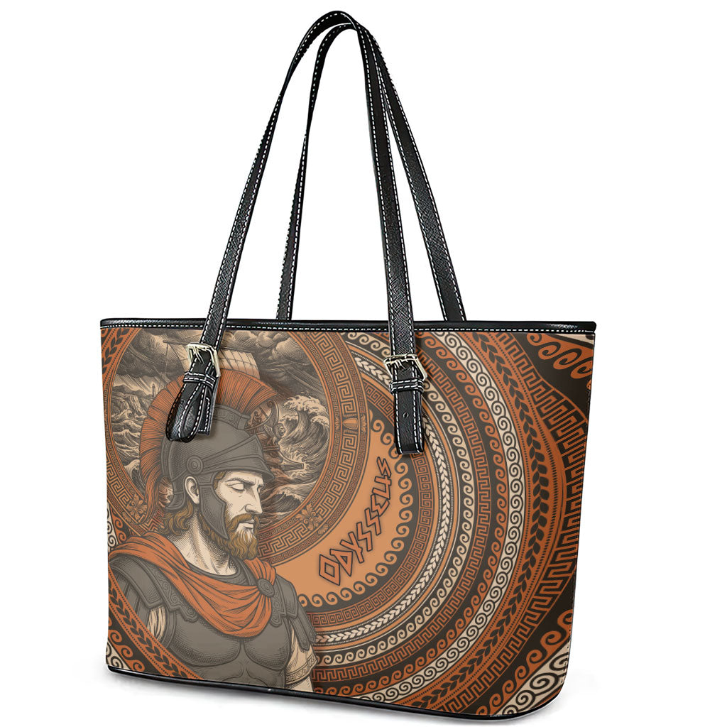 Ancient Greek Mythology Leather Tote Bag Odysseus King Of Ithaca