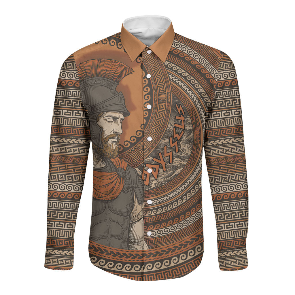 Ancient Greek Mythology Long Sleeve Button Shirt Odysseus King Of Ithaca