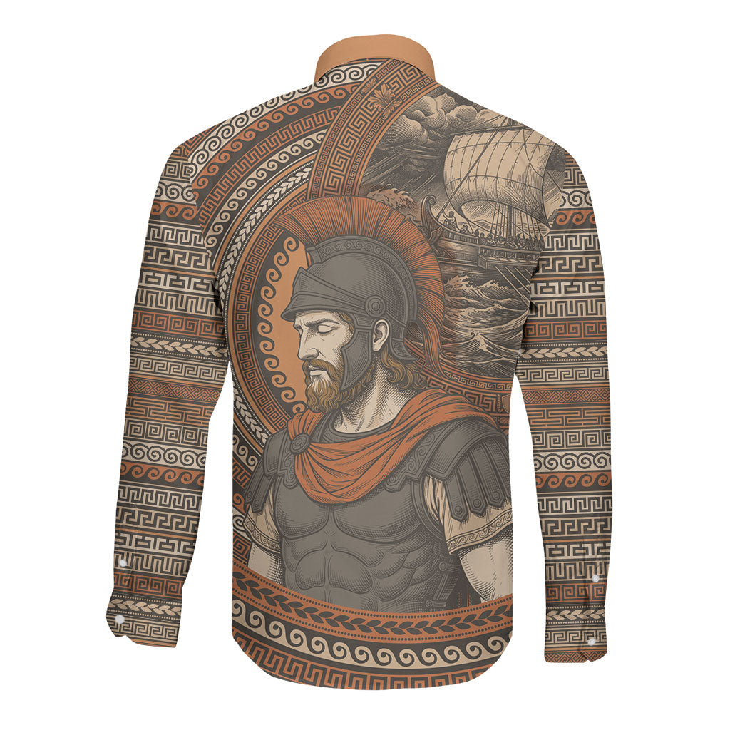 Ancient Greek Mythology Long Sleeve Button Shirt Odysseus King Of Ithaca