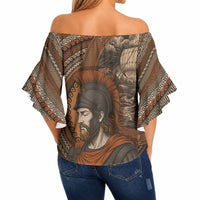 Ancient Greek Mythology Off Shoulder Wrap Waist Top Odysseus King Of Ithaca