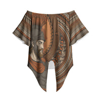 Ancient Greek Mythology Off Shoulder Wrap Waist Top Odysseus King Of Ithaca