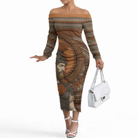 Ancient Greek Mythology Off The Shoulder Long Sleeve Dress Odysseus King Of Ithaca