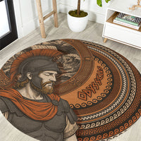 Ancient Greek Mythology Round Carpet Odysseus King Of Ithaca