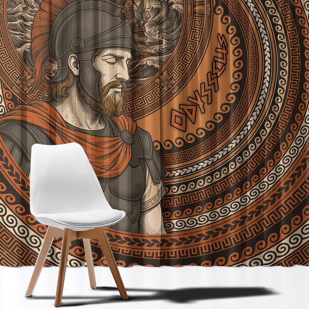 Ancient Greek Mythology Window Curtain Odysseus King Of Ithaca