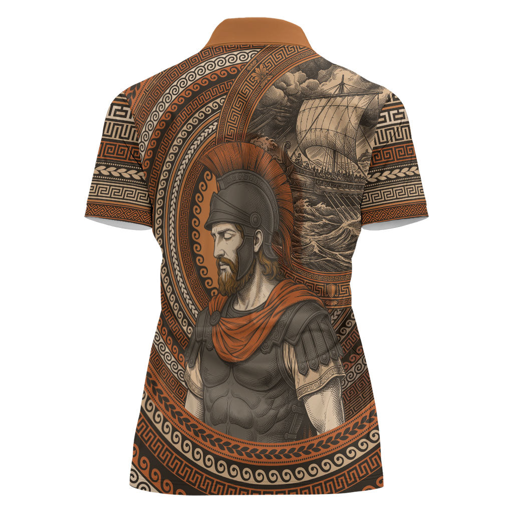 Ancient Greek Mythology Women Polo Shirt Odysseus King Of Ithaca