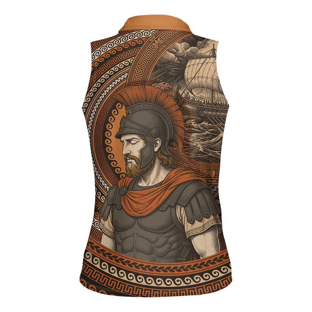 Ancient Greek Mythology Women Sleeveless Polo Shirt Odysseus King Of Ithaca