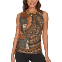 Ancient Greek Mythology Women Sleeveless Polo Shirt Odysseus King Of Ithaca