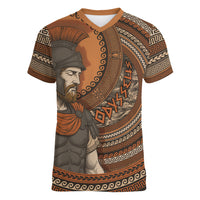 Ancient Greek Mythology Women V-Neck T-Shirt Odysseus King Of Ithaca