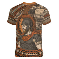 Ancient Greek Mythology Women V-Neck T-Shirt Odysseus King Of Ithaca