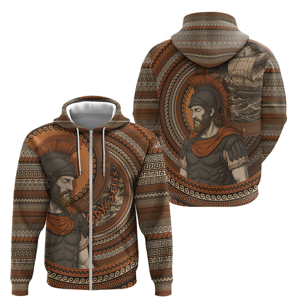 Ancient Greek Mythology Zip Hoodie Odysseus King Of Ithaca