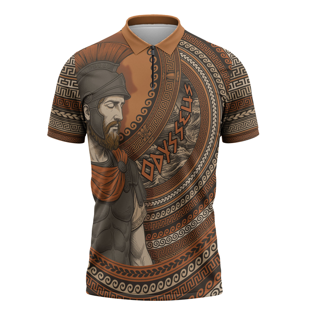 Ancient Greek Mythology Zipper Polo Shirt Odysseus King Of Ithaca